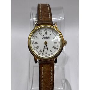 Sheffield Time Women's Quartz Watch‎ Gold Tone 7023 24mm Case- New Battery